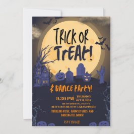 Convite Trick or Treat Halloween Dance Party Invitation🎃