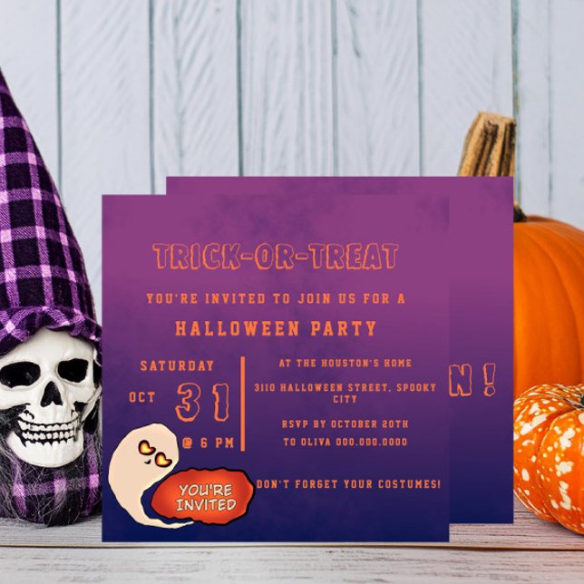 Convite Trick or Treat | Halloween Divertido (Criador carregado)