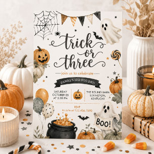 Convite Trick Or Treat Halloween Fantasma Festa de Anivers