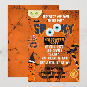 CONVITE TRICK OU TRAT/ SPOOKY HALLOWEZ