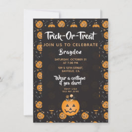 Convite Trick Ou Tratar Comemora Pumpkin Candy Personaliza