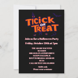 Convite Trick ou trate a festa de Halloween