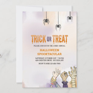 Convite Trick ou Treine o Halloween