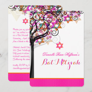 Convite Trilha de fundo PixDezines do Life Bat Mitzvah/DIY
