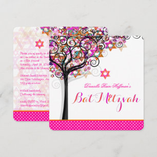 Convite Trilha de fundo PixDezines do Life Bat Mitzvah/DIY
