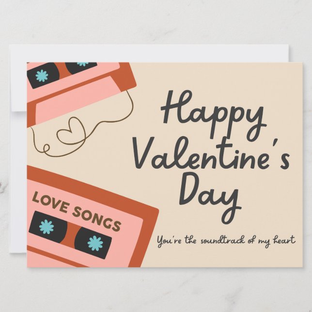 Convite Trilha Sonora Da Minha Placa De Dia de os namorado (Frente)