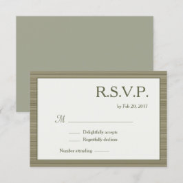 Convite Trilha verde-oliva minimalista rsvp de casamento m