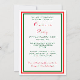 Convite Trim de Natal Duplo - 5x7 Festa de Natal Convidada