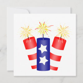 Convite Trio de Firecrackers para o dia 4 de julho