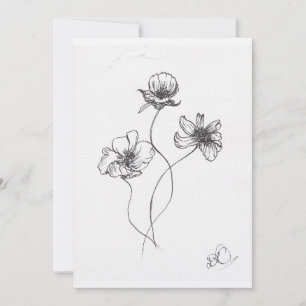 Convite Trio de Flores