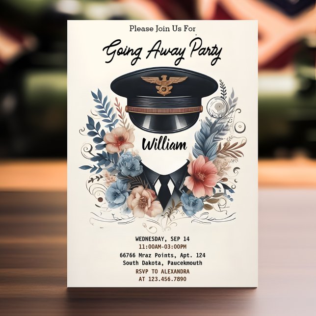 Convite Trip Viagem Farewell, PM indo embora (Criador carregado)