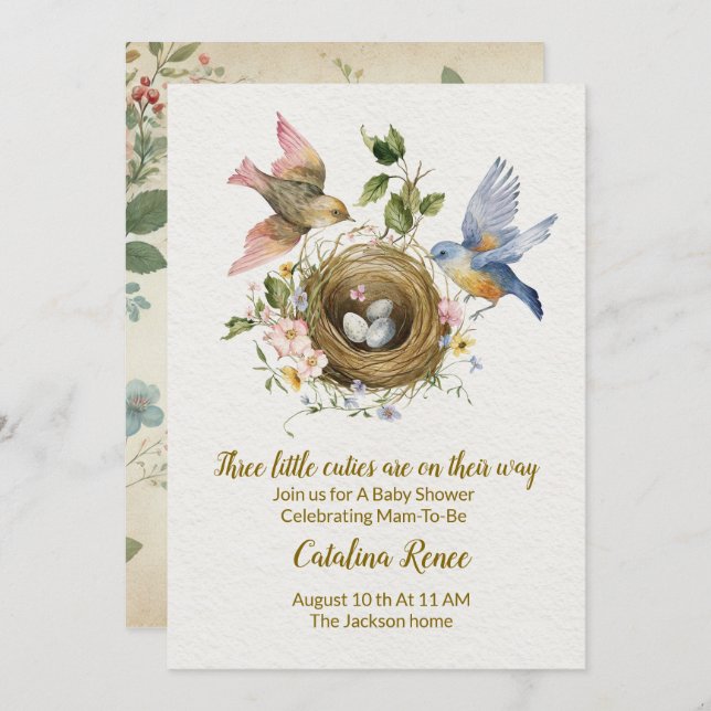 Convite Triplo o Prazer: Uma Celebração para os nossos Tri (Frente/Verso)