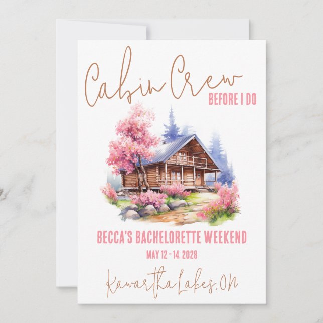 Convite Tripulação De Cabina Antes Que Eu Faça! Festa de s (Frente)