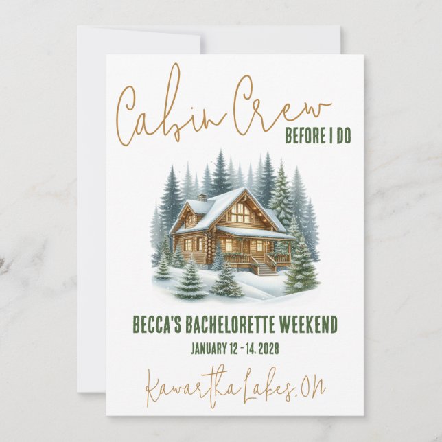 Convite Tripulação De Cabina Antes Que Eu Faça! Festa de s (Frente)