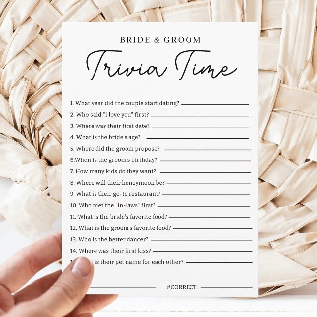 Convite Trivia Game For Bride And Groom Bridal Shower Game (Criador carregado)