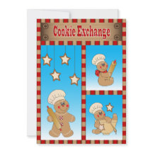 Troca anual de cookies com nossos padeiros de pão-