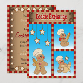 Convite Troca anual de cookies com nossos padeiros de pão-