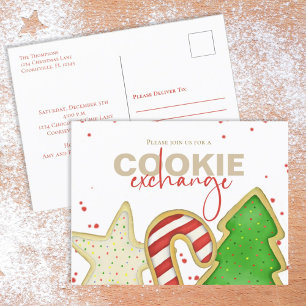 Convite Troca de Biscoitos Natal Cute Caprichoso