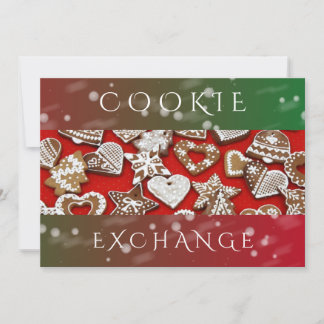 Convite Troca de cookies de férias | Festa de Natal
