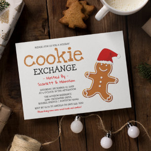 Convite Troca de Cookies de Férias para Crianças   Natal
