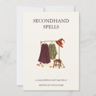 Convite Troca de Fantasias de Halloween da Secondhand Spel