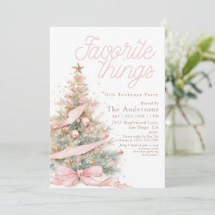 Convite Troca de Presentes das Coisas Favoritas de Natal R