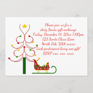 Convite Troca de presentes de Natal para Papais noeis sujo