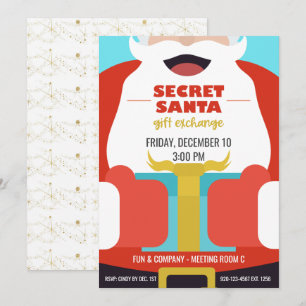 Convite Troca de Presentes do Papai Noel Corporativo Festa