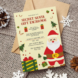 Convite Troca de Presentes do Papai Noel Secreto 