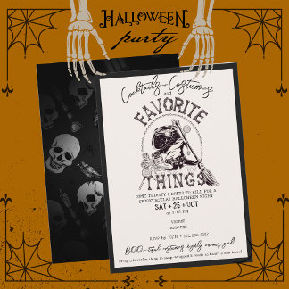Convite Trocas de Coisas Favoritas de Fantasias de Hallowe