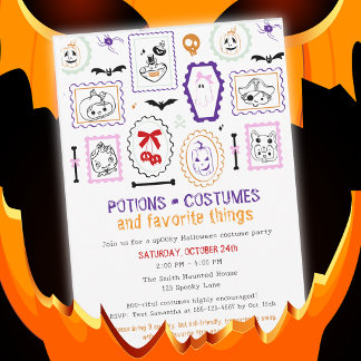 Convite Troféu de Troca de Presentes de Halloween para Cri