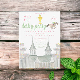 Convite Troféu Dourado do Jockey do Partido Derby Watercol