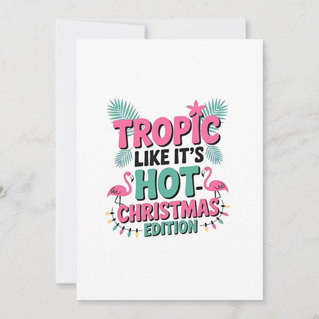 Convite Tropic Like It's Hot: Edição de Natal (Frente)