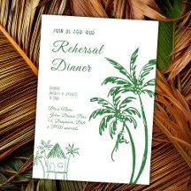 Tropical Coastal Retro Beach Rehersal Dinner