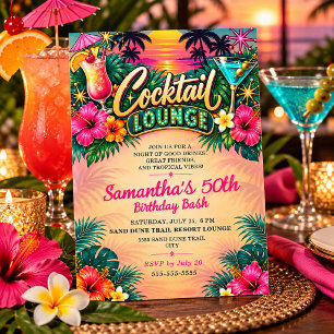 Convite Tropical Cocktail Lounge 50º Aniversário