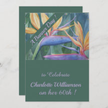 Tropical Colorida Watercolor Floral Birthday