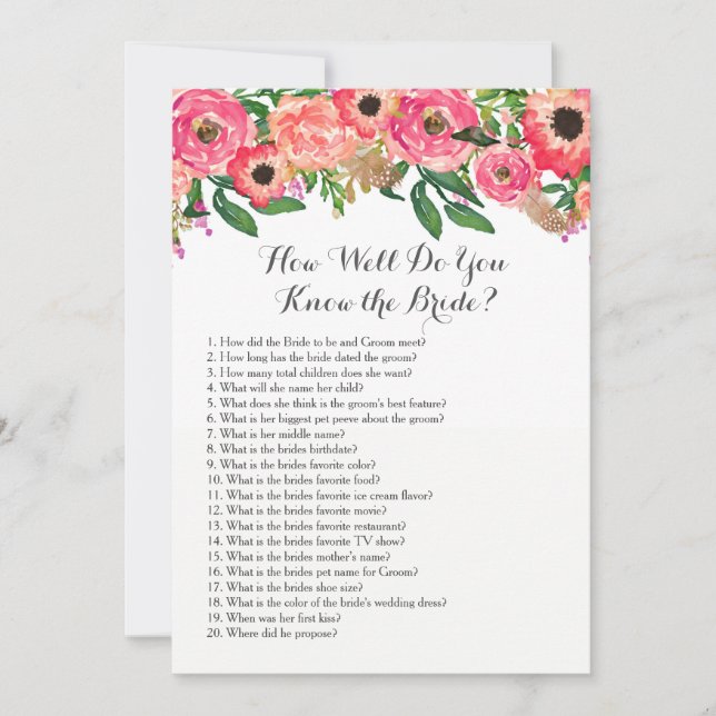 Convite Tropical Como conhece a noiva? (Frente)