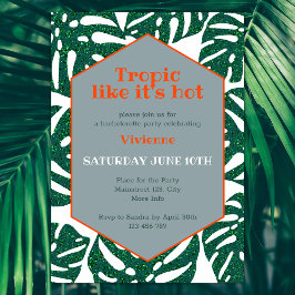 Convite Tropical de Festa de solteira como se estivesse qu