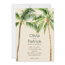Convite tropical de palmeira