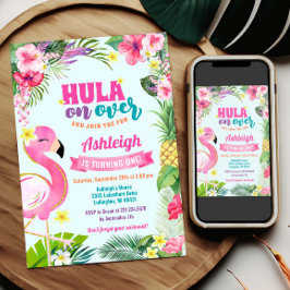 Convite Tropical de Verão de Luau Birthday