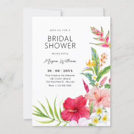 Convite Tropical floral bridal shower