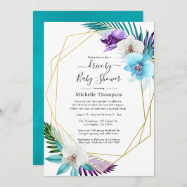 Convite Tropical Geométrica Summer Drive Por Chá