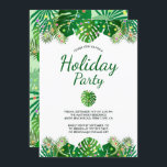 Convite Tropical Leaves Lights Foliage Holiday Beach Party<br><div class="desc">Este design moderno, chic, apresenta uma exuberante folhagem de floresta tropical da praia, incluindo frondes de palma e folhas filodendrónicas no topo e no fundo, na frente, cobertas com luzes de férias multicoloridas. No centro estão os detalhes personalizáveis para seu evento especial na tipografia popular, incluindo as fontes de script...</div>