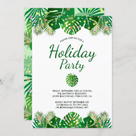 Convite Tropical Leaves Lights Foliage Holiday Beach Party