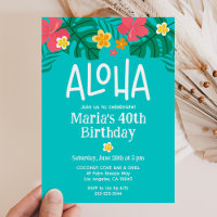 Tropical Luau Aloha aniversário de 40 anos