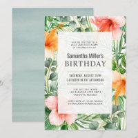 Tropical Luau Birthday Piscina Party