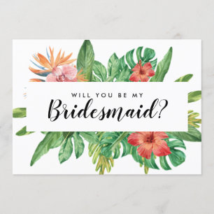 Convite Tropical Moderna, Você Será Meu Casamento De Madri