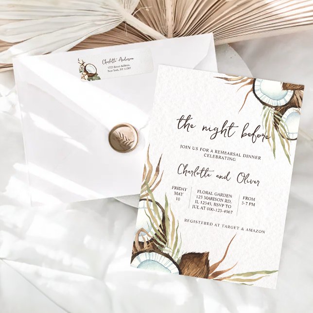 Convite Tropical na noite anterior ao janta do ensaio (Criador carregado)