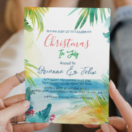Convite Tropical No Natal De Julho