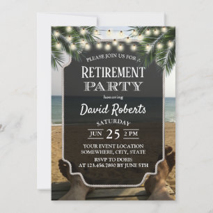 Convite Tropical Palm Beach Retirement Party